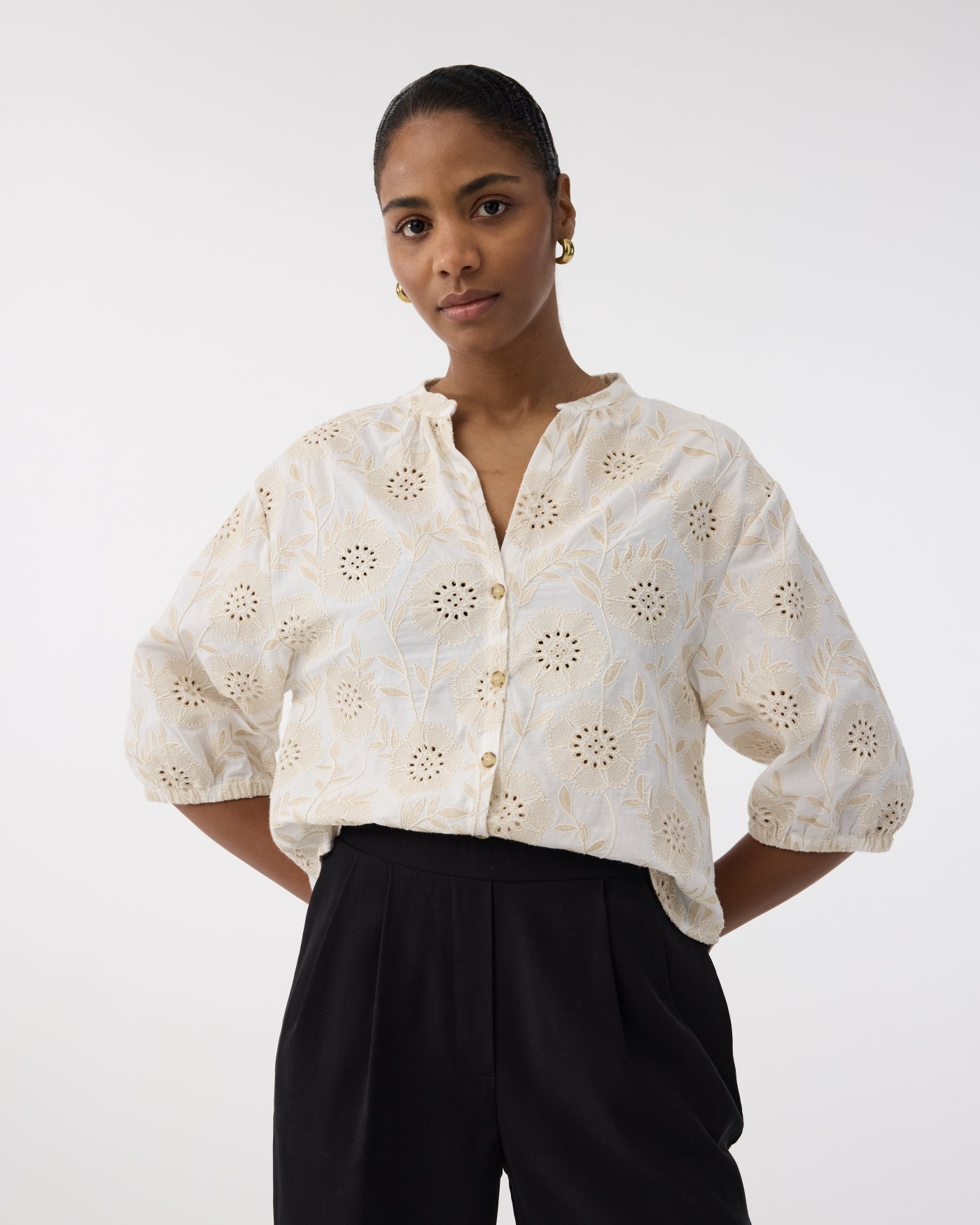 Penny Blouse | Sand Penny Blouse | Sand