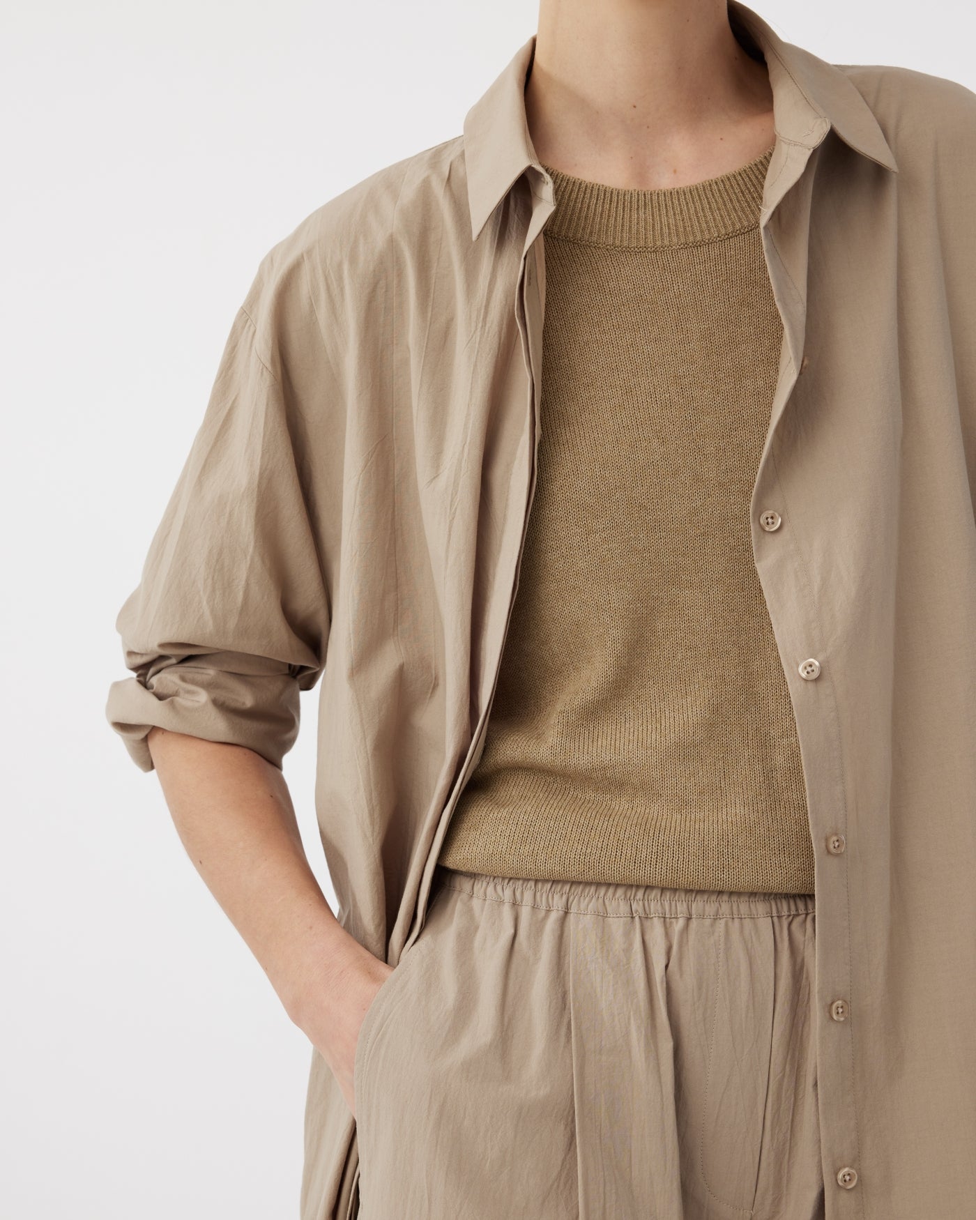 Bluse mit Mohnmuster | Khaki Bluse mit Mohnmuster | Khaki