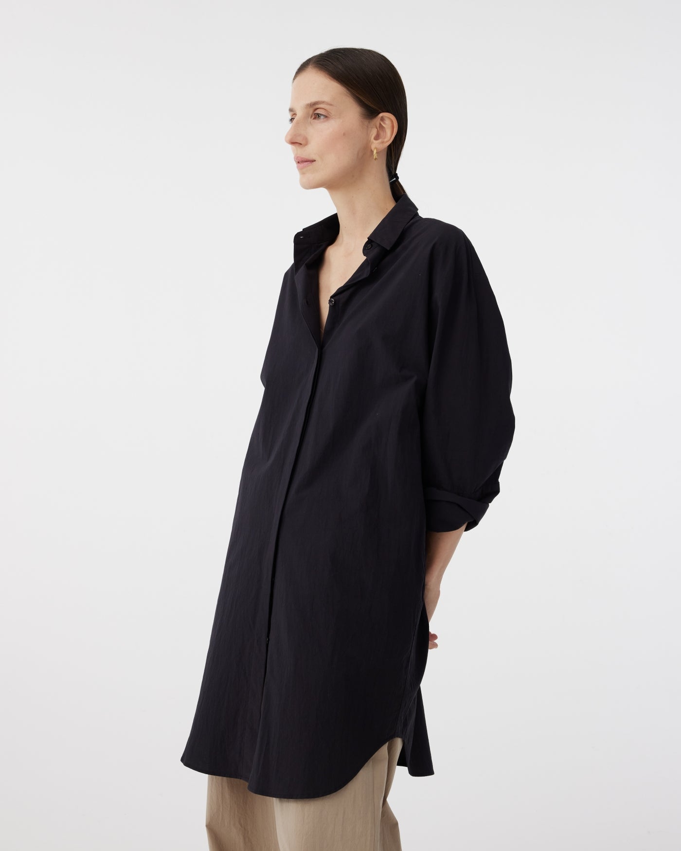 Bluse mit Mohnmuster | Schwarz Bluse mit Mohnmuster | Schwarz