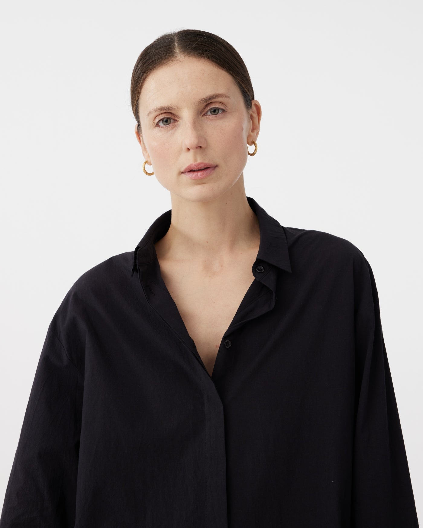 Bluse mit Mohnmuster | Schwarz Bluse mit Mohnmuster | Schwarz