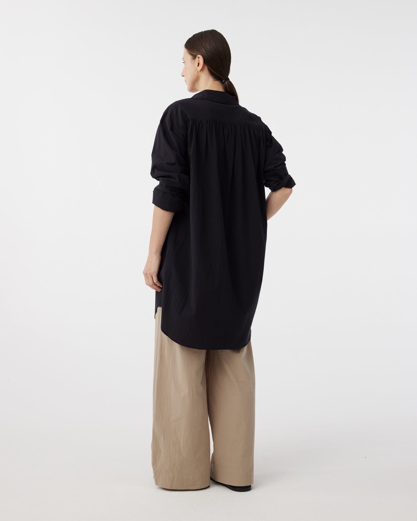 Bluse mit Mohnmuster | Schwarz Bluse mit Mohnmuster | Schwarz