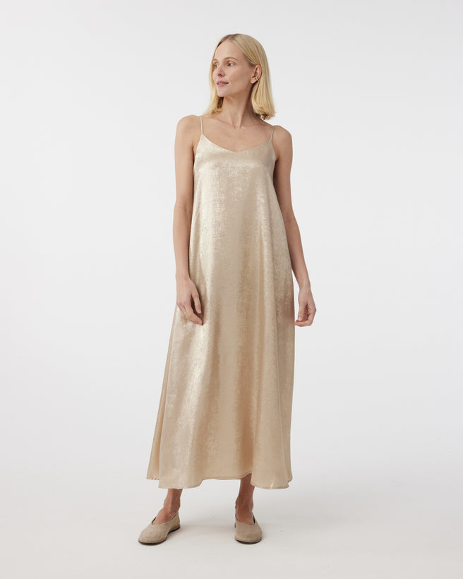 Bibi Dress | Gold Bibi Dress | Gold