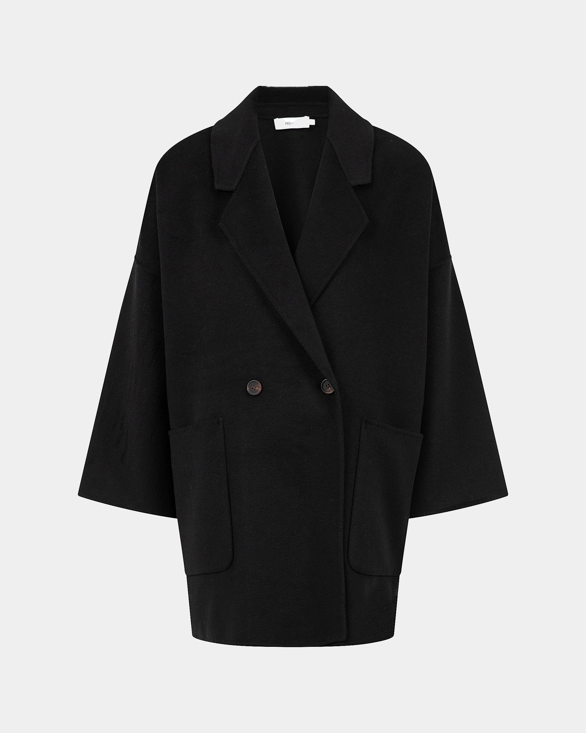 Cape Coat | Black Cape Coat | Black