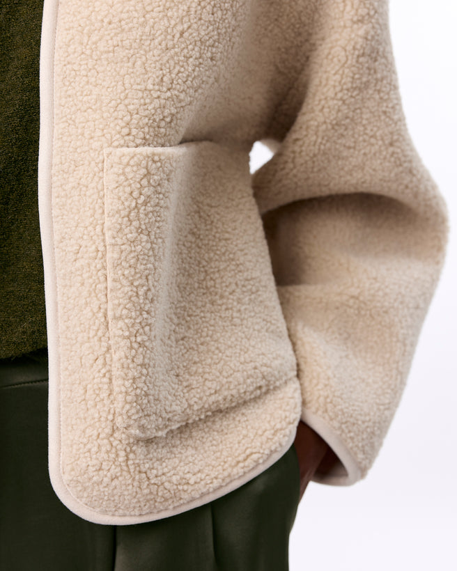 Teddie Jacket | Creme Teddie Jacket | Creme