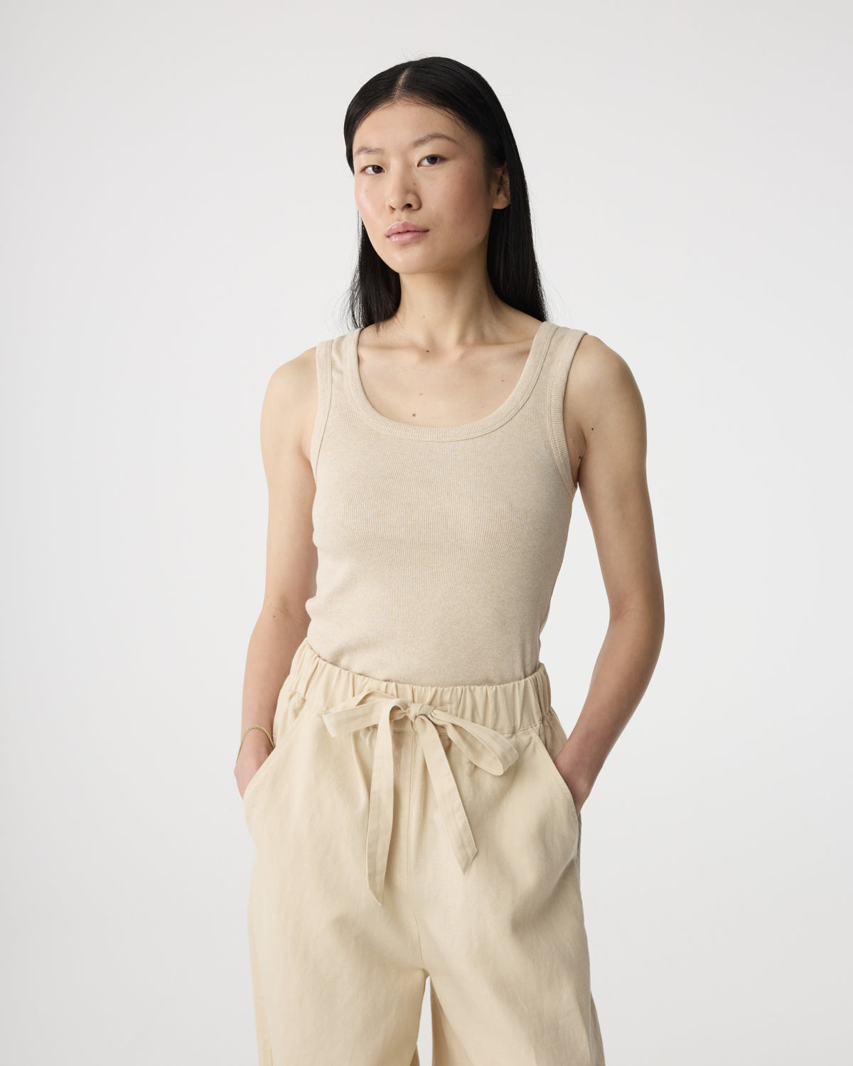 Evi Tank Top | Sand Melange