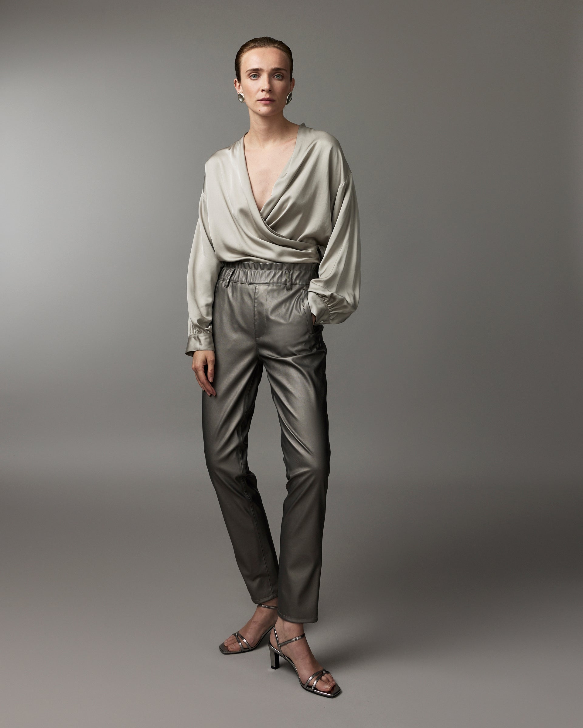 Francis Pants | Metallic Taupe