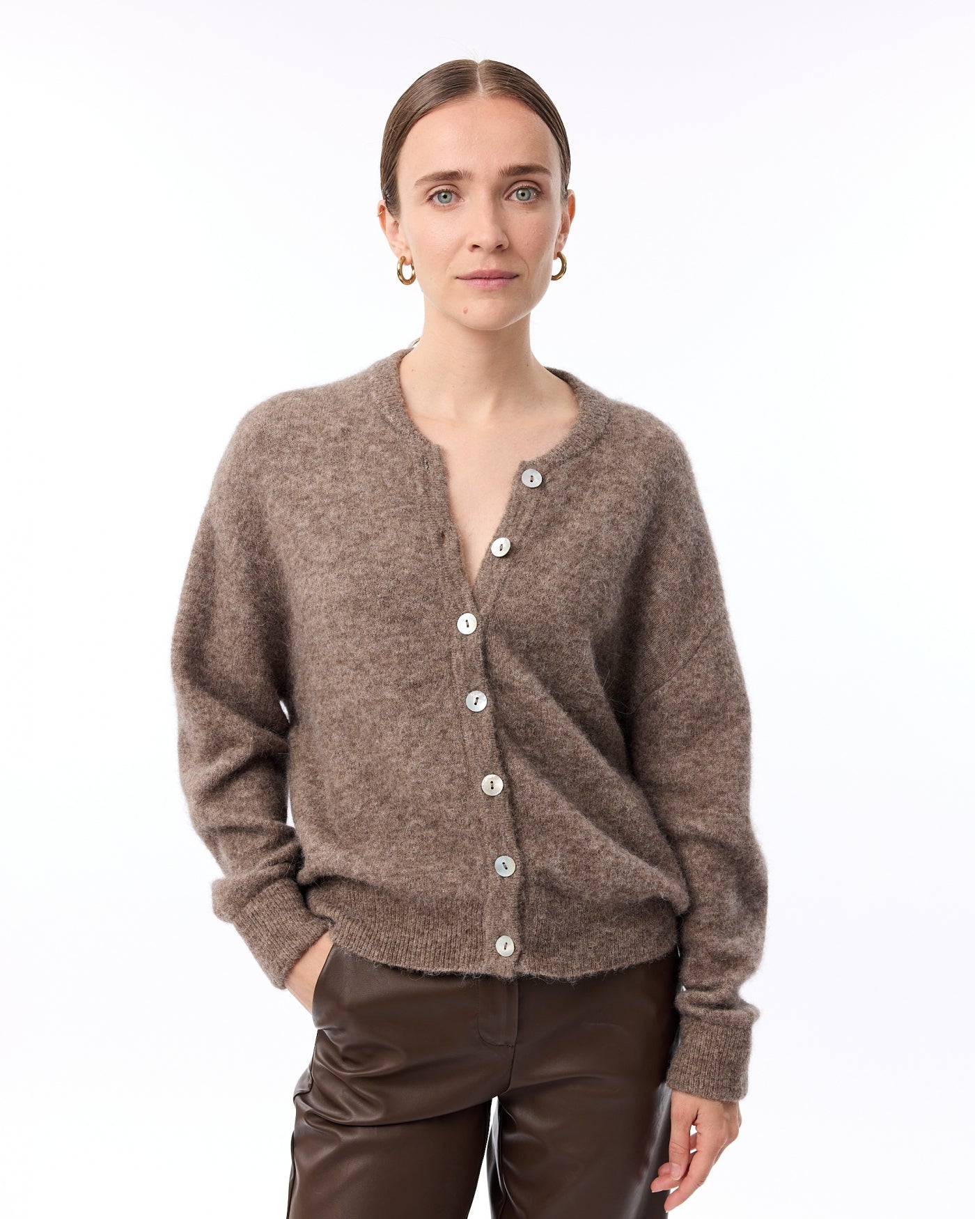 Britney Cardigan | Walnut