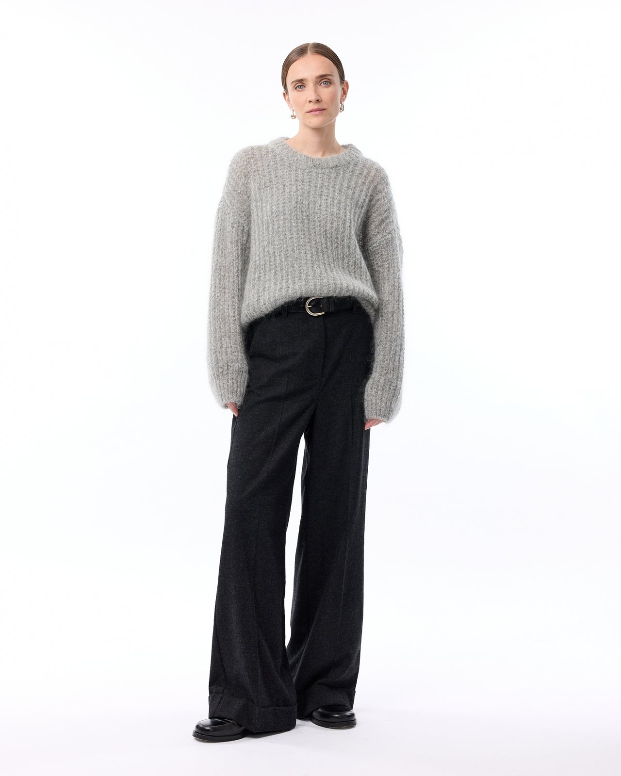 Phoebe Trellis Cotton Knit CrewneckSweater
