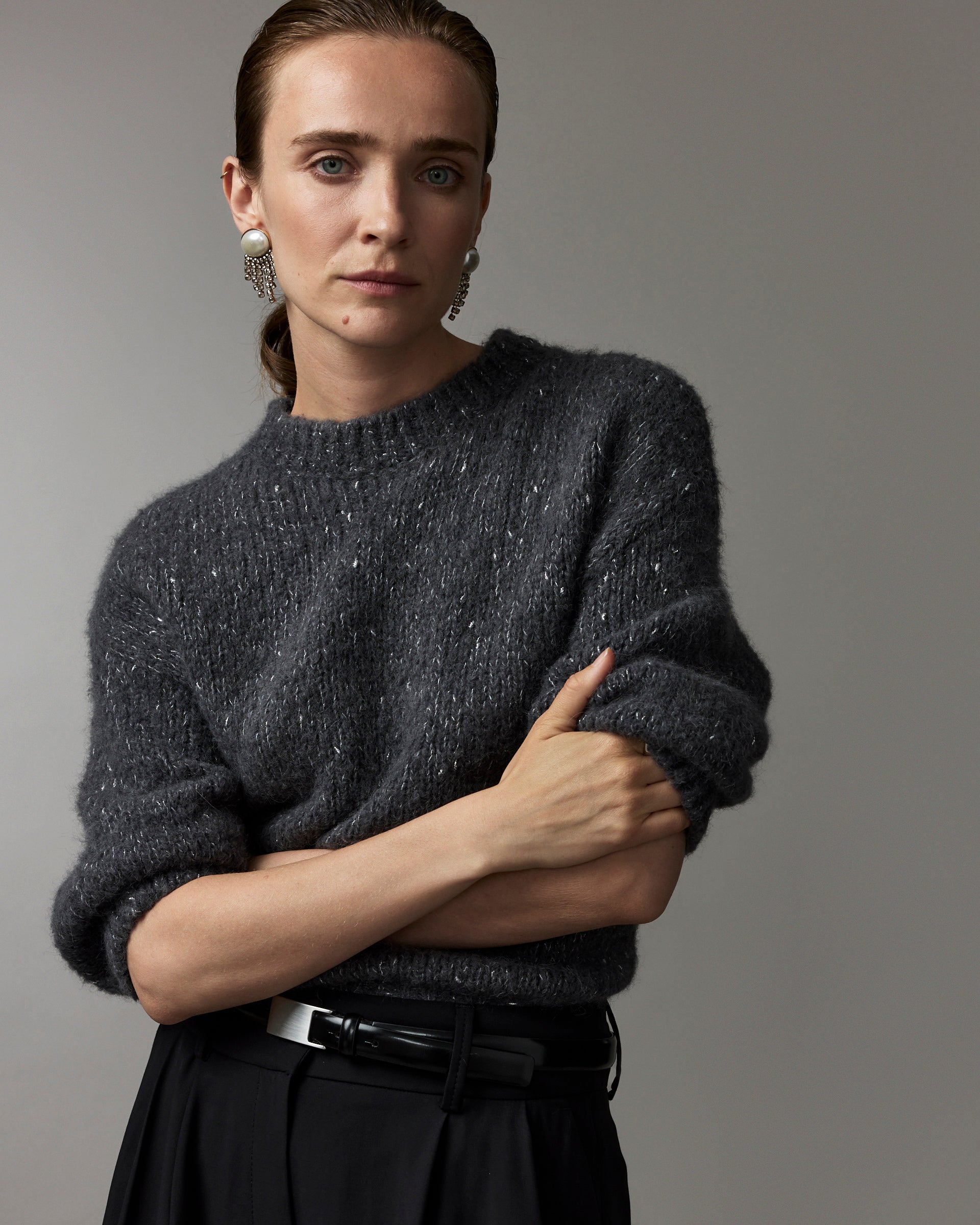 Nicole Pullover | Mid Grey – Knit-ted