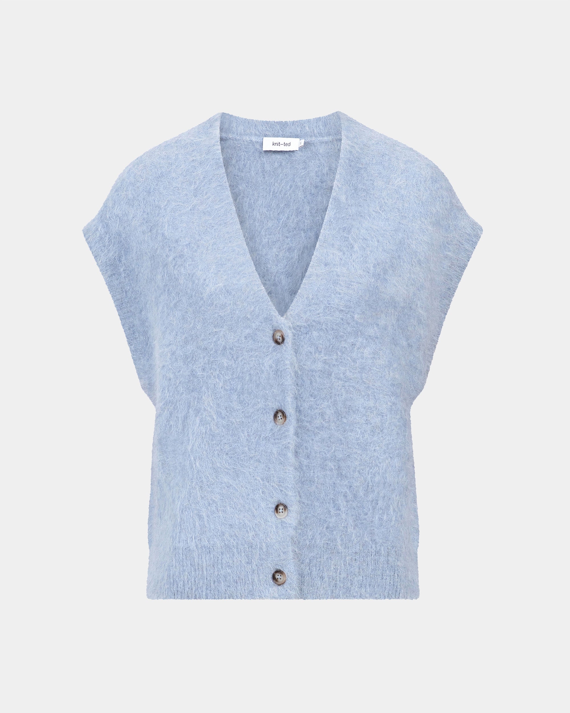 Constanze Cardigan | Light Blue – Knit-ted