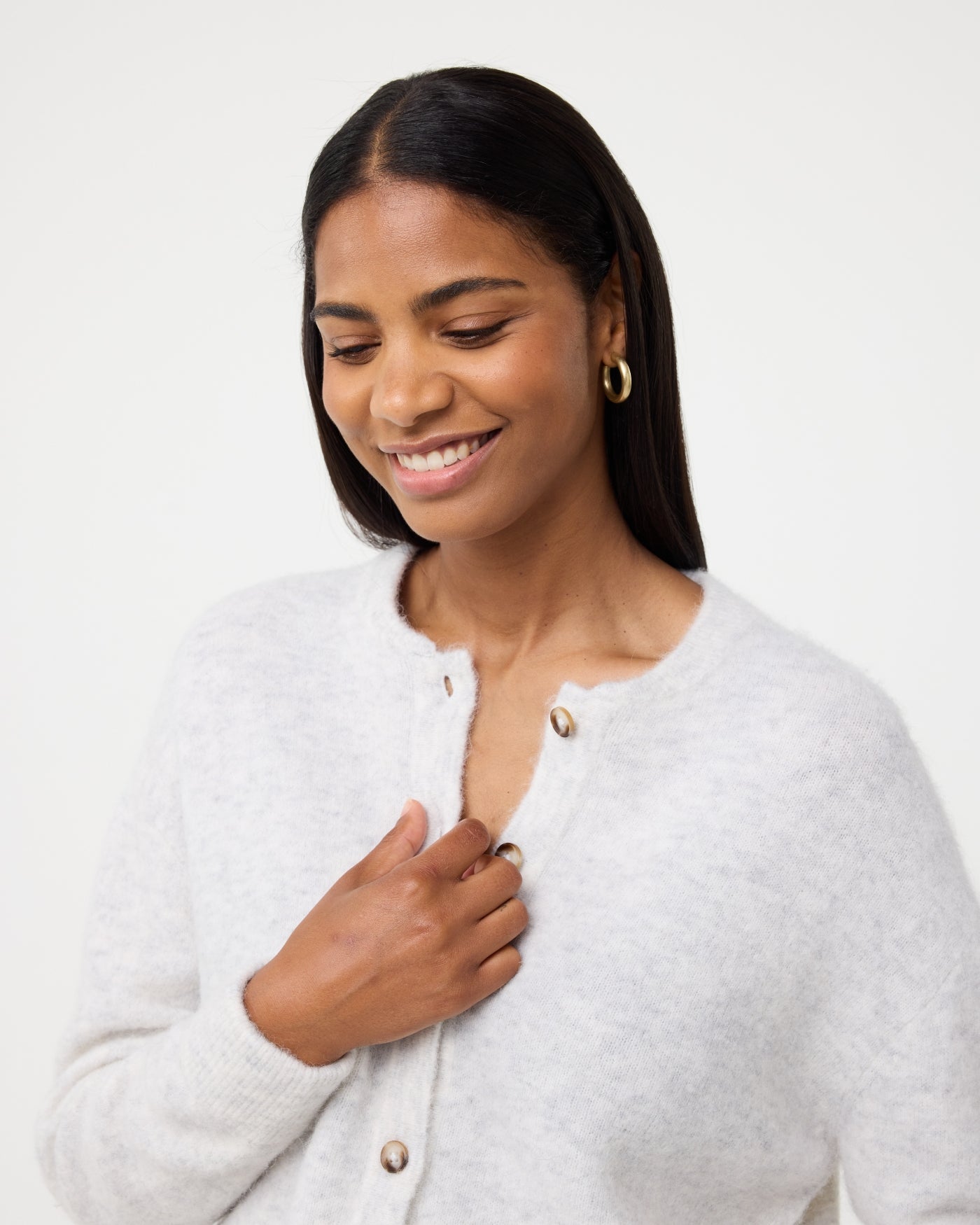 Britney Cardigan | Light Grey – Knit-ted