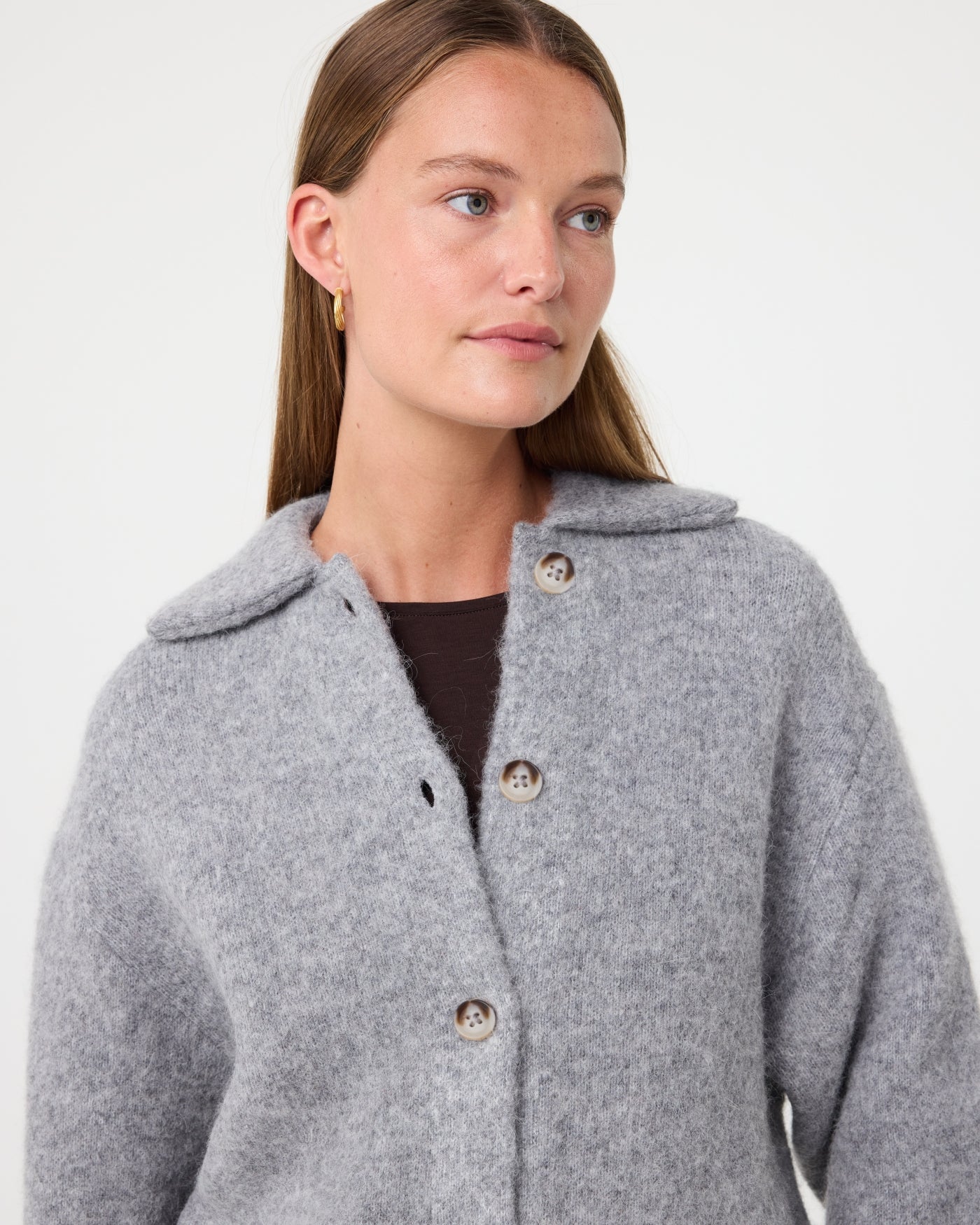Bella Cardigan | Mid Grey