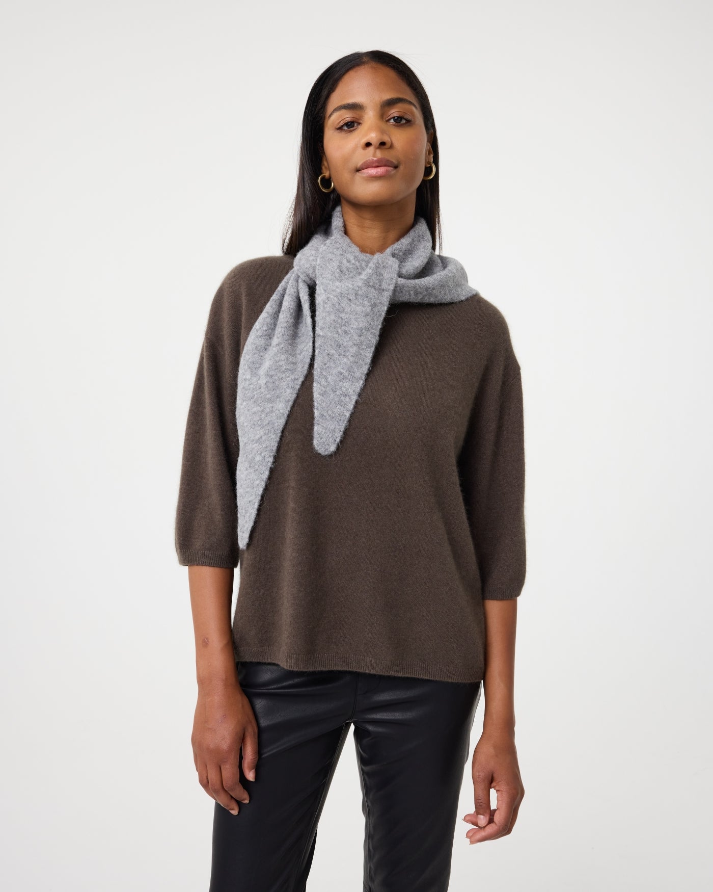 Tricja Scarf | Mid Grey – Knit-ted