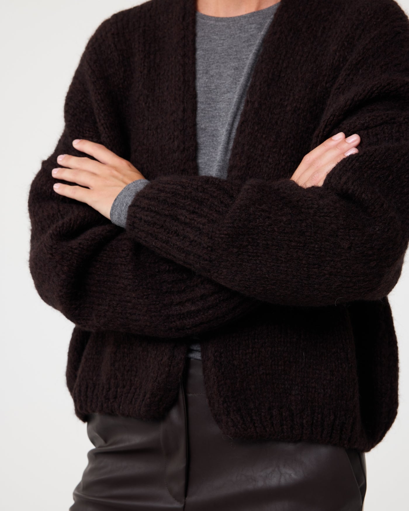 Becky Cardigan | Choco – Knit-ted