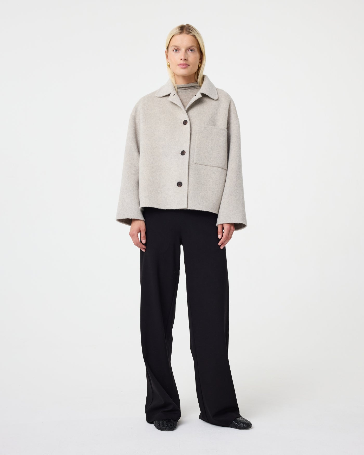 ジャケット・アウター Herlipto Odette Wool Blend Coatsiz Odette Jacket | Greige – Knit-ted
