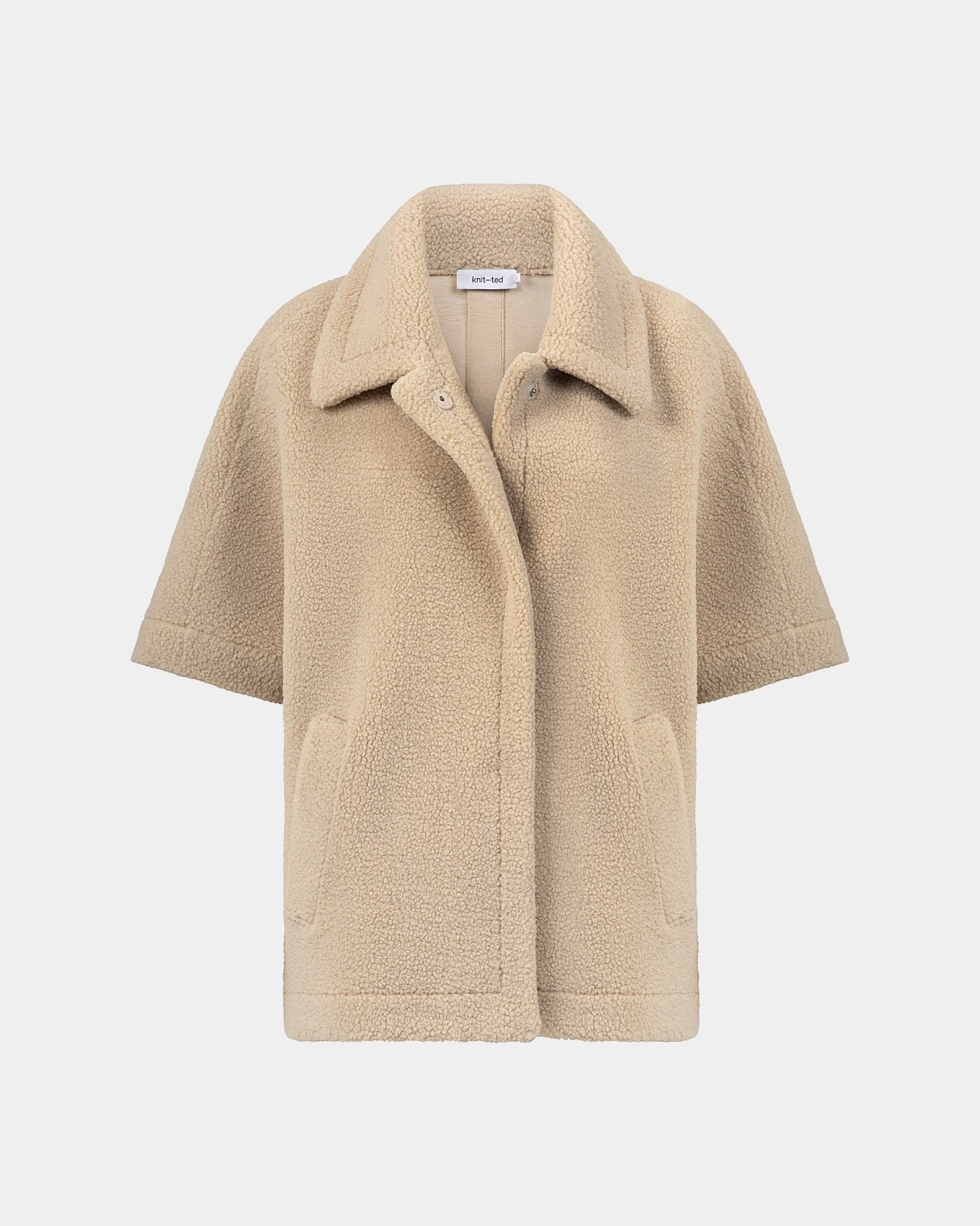 HYEON ヘヨン ted cape / beige/ M Tam Jacket | Creme – Knit-ted