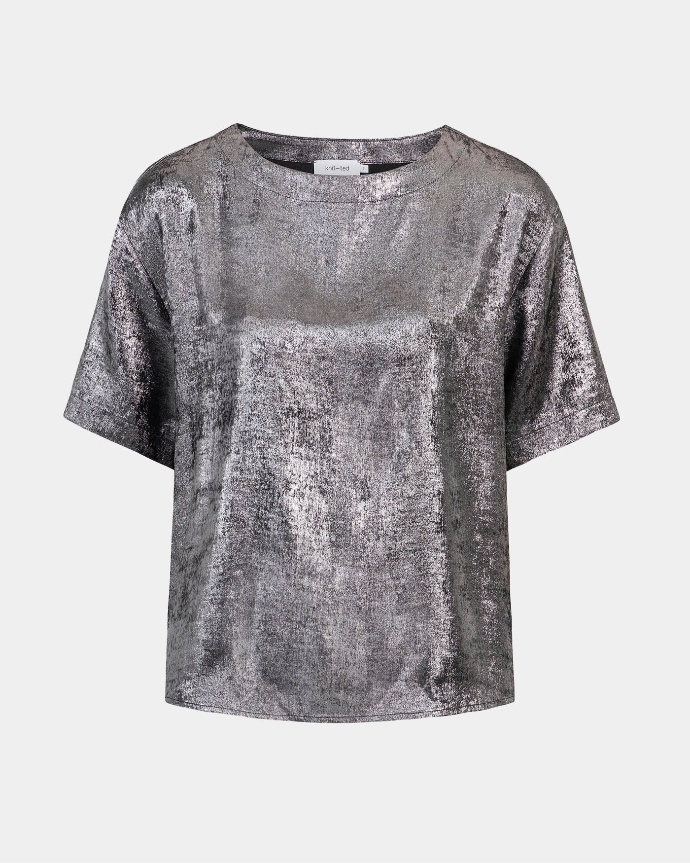 Varah Top | Metallic Grey