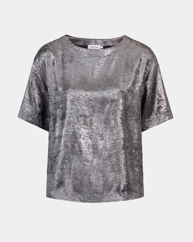 Varah Top | Metallic Grey