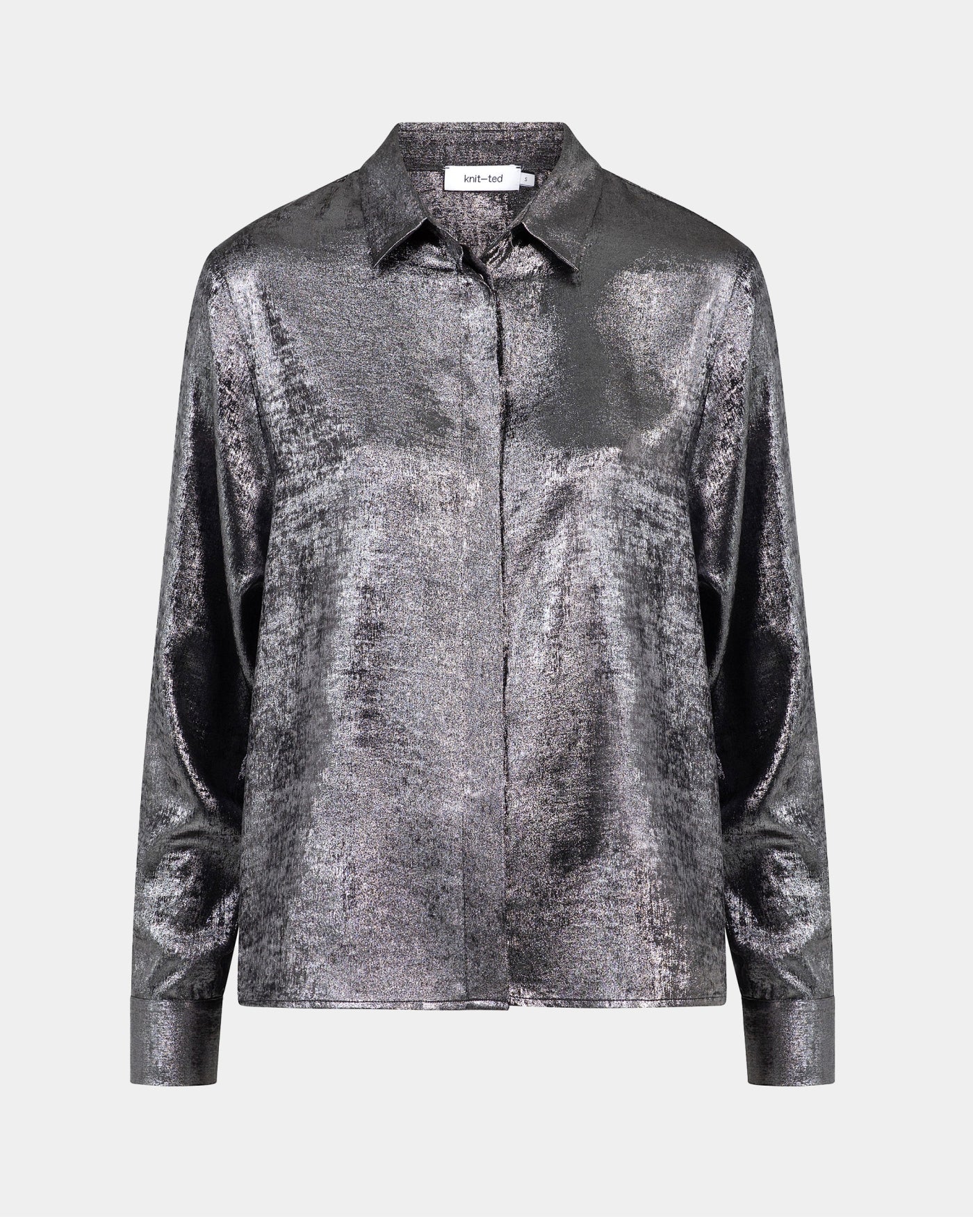Felice Blouse | Metallic Grey