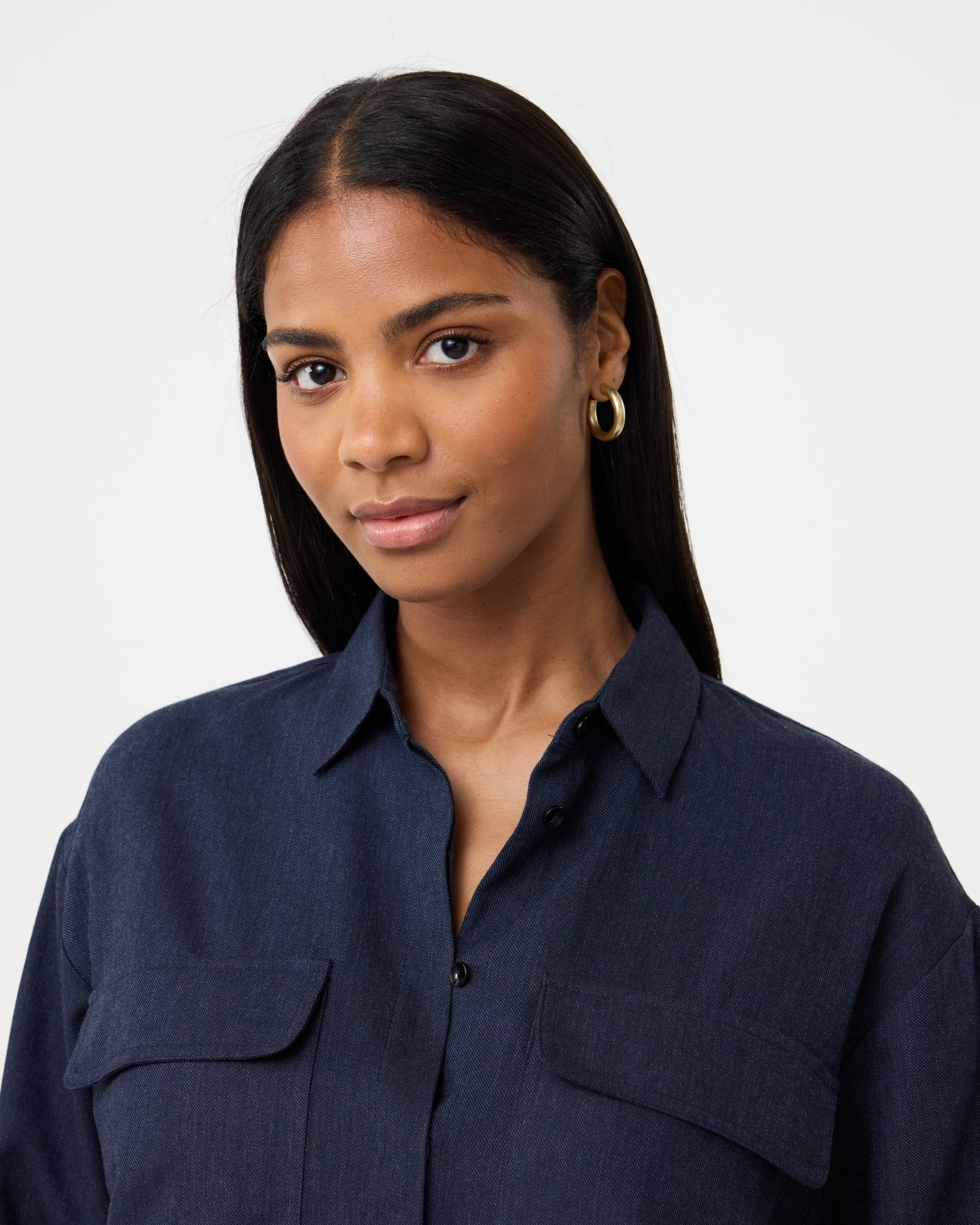 Cara Blouse | Night Blue