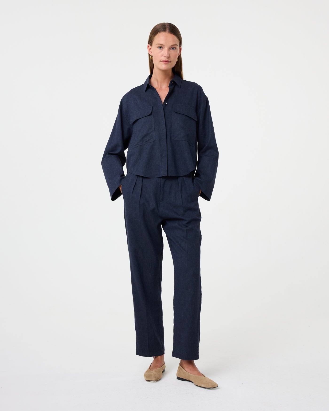 Cara Blouse | Night Blue