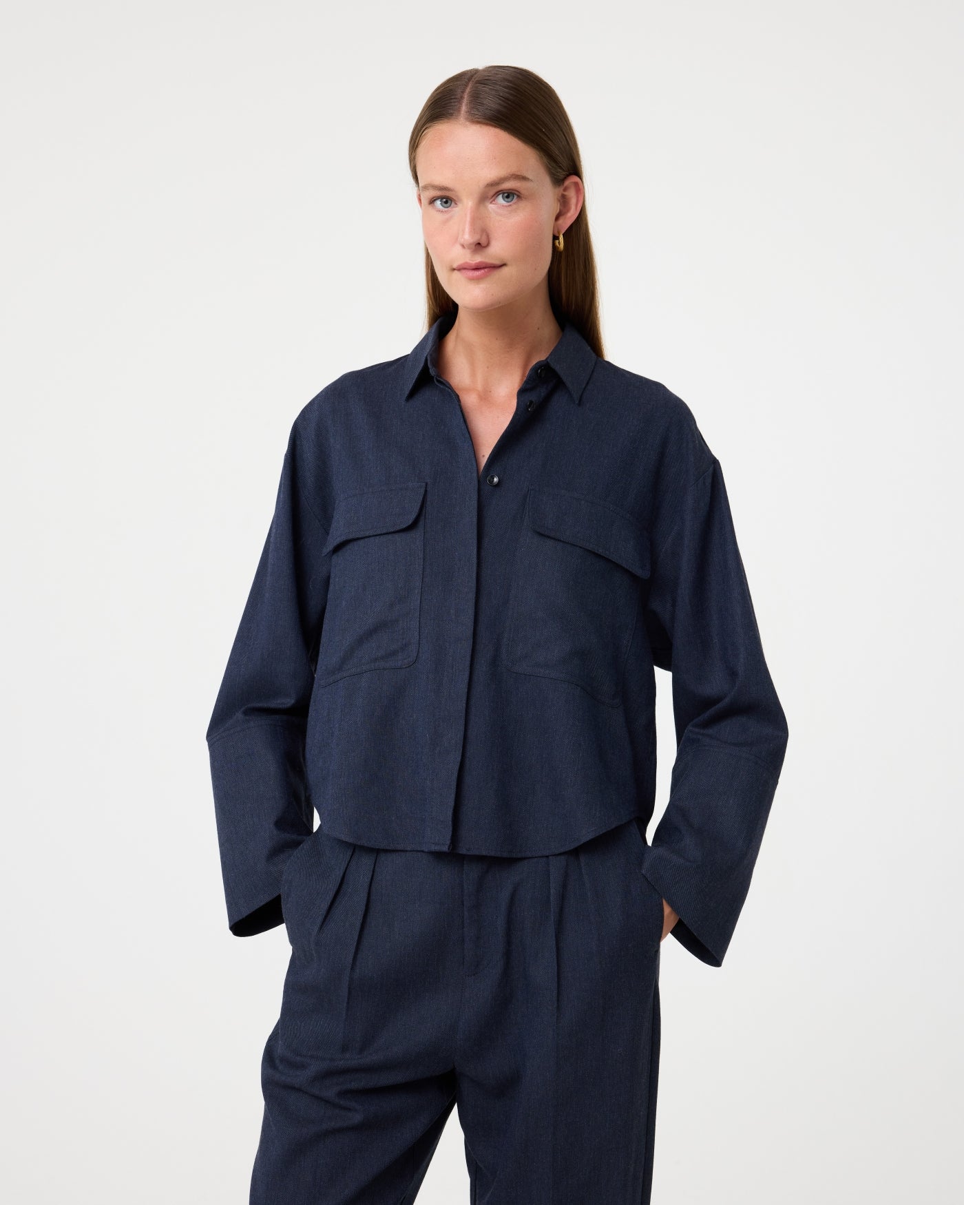 Cara Blouse | Night Blue