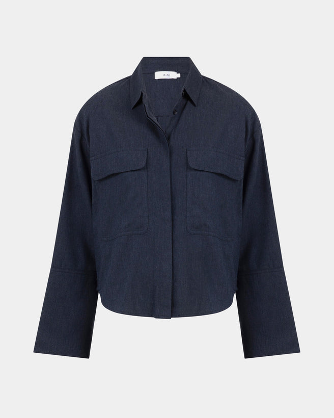 Cara Blouse | Night Blue