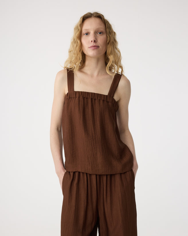 Romy Top | Mid Brown