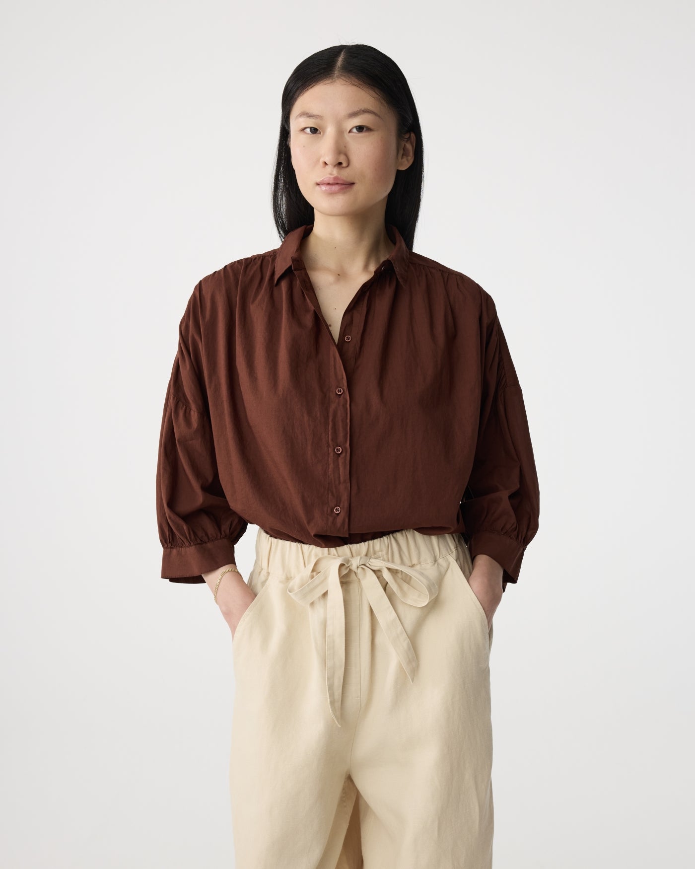 Mook Blouse | Mid Brown