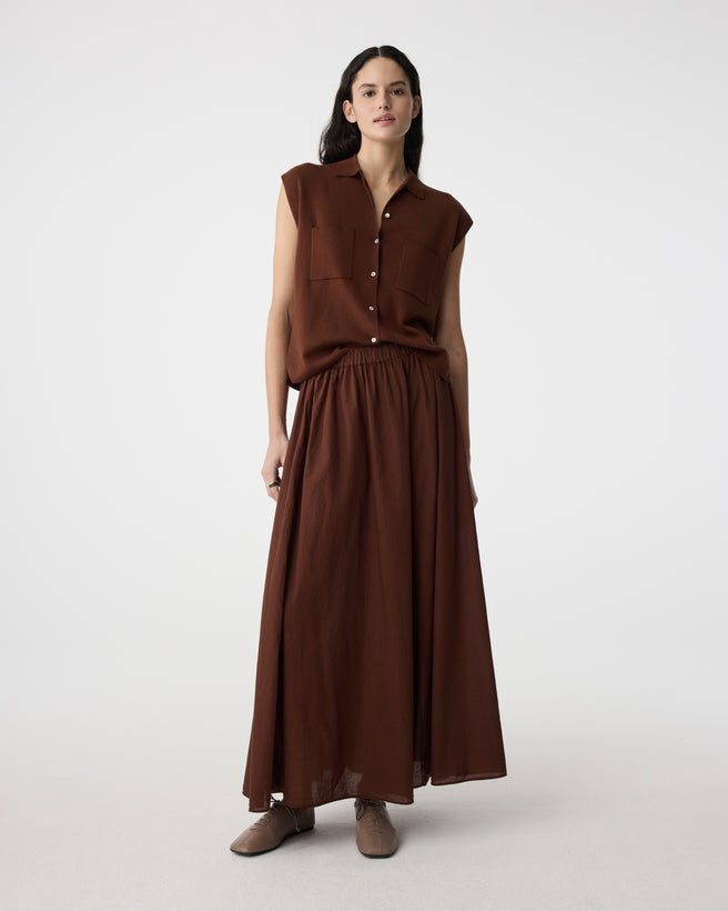 Cato Skirt | Mid Brown
