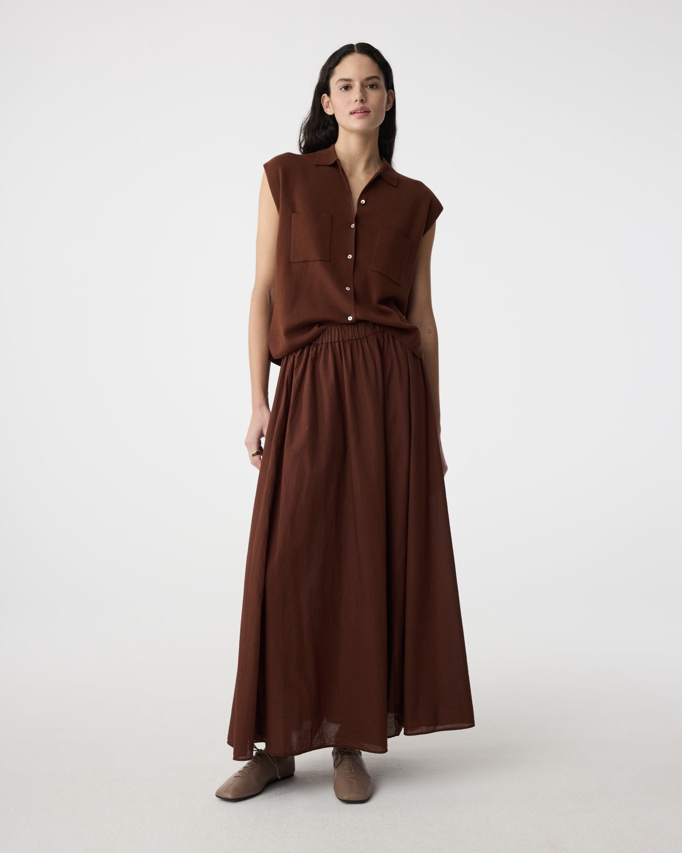 Cato Skirt | Mid Brown