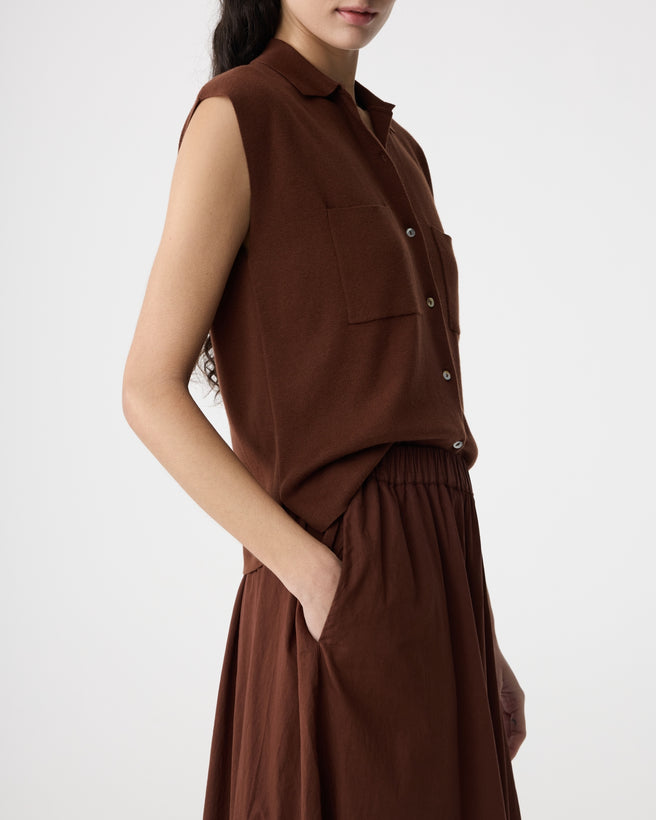 Cato Skirt | Mid Brown