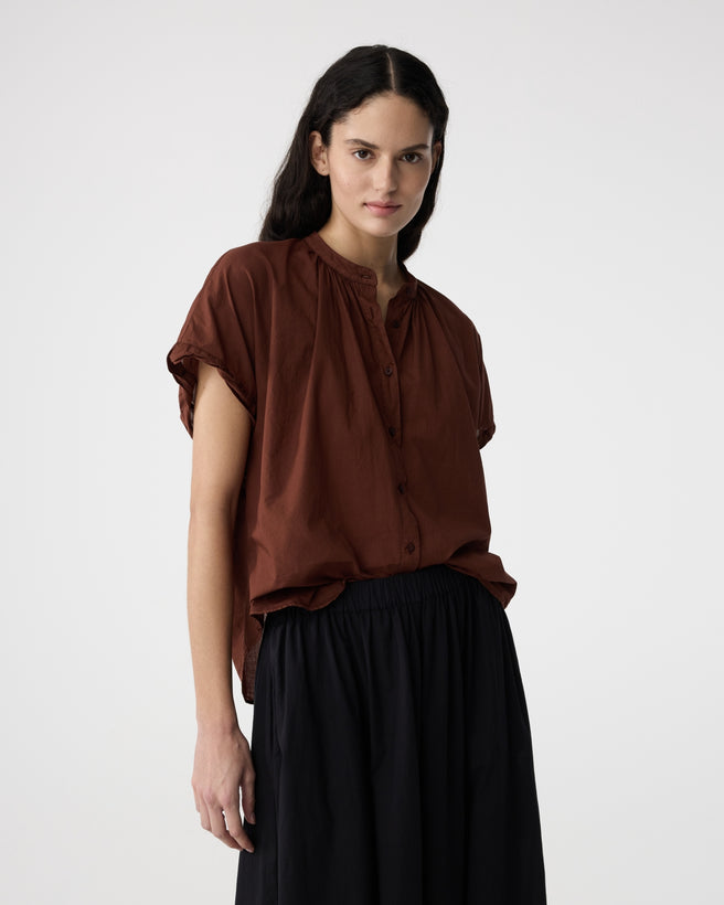 Lotus Blouse | Mid Brown