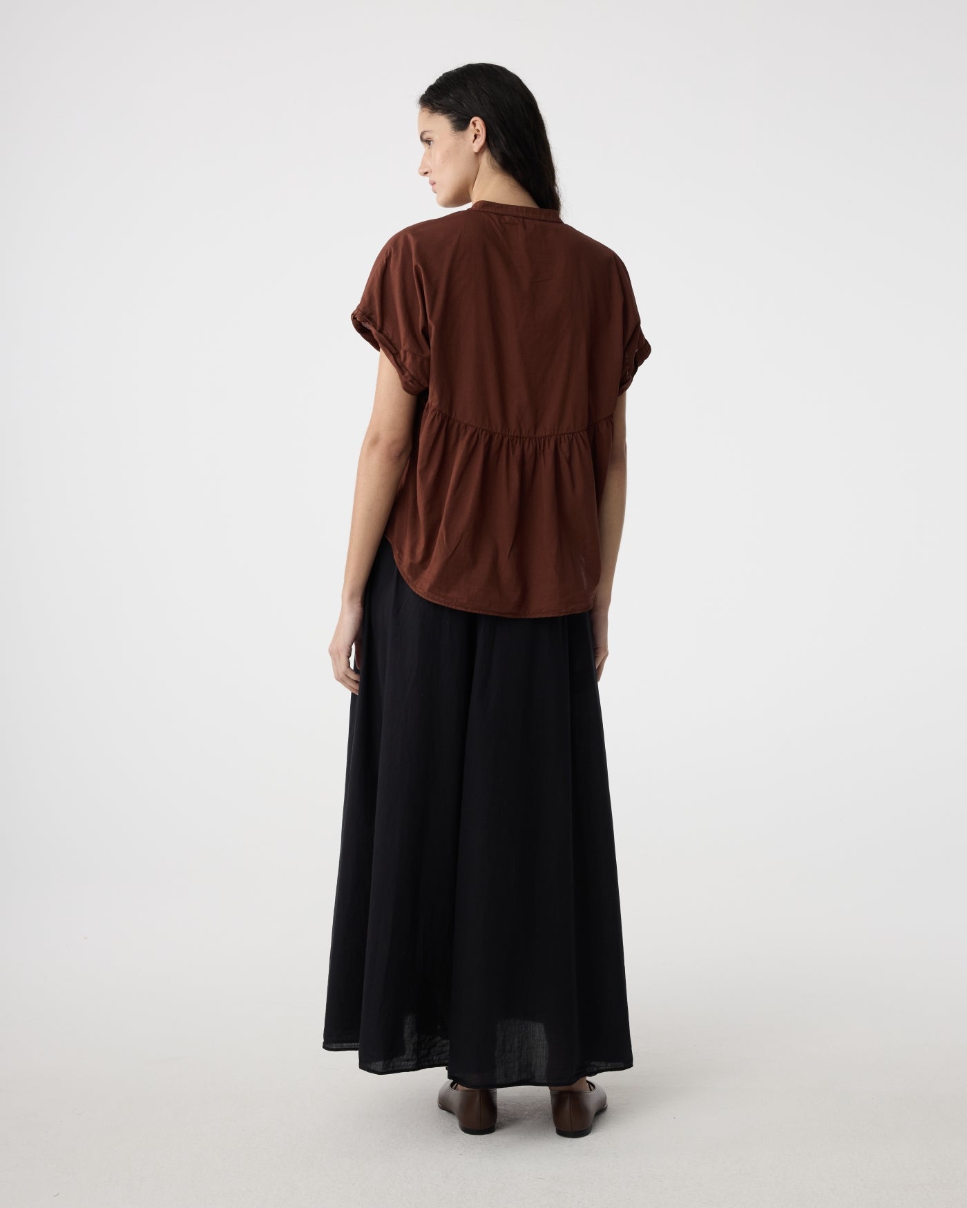 Lotus Blouse | Mid Brown