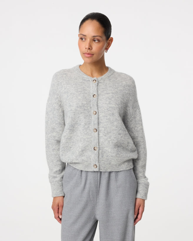 Britney Cardigan | Grey Melange