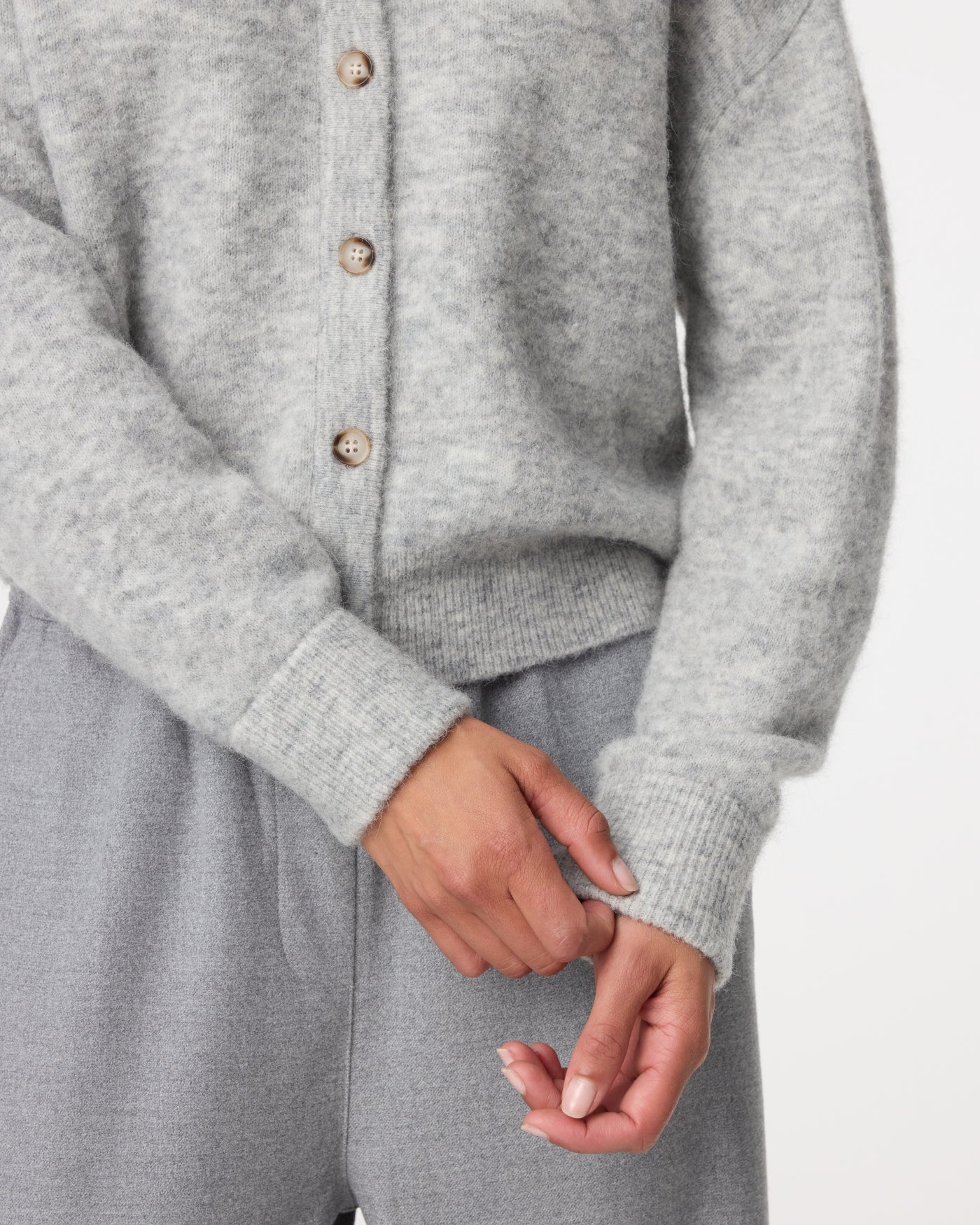 Britney Cardigan | Grey Melange