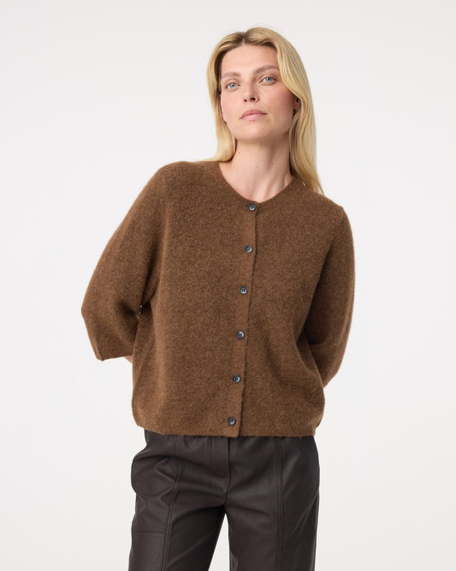 Meg Cardigan | Mid Brown