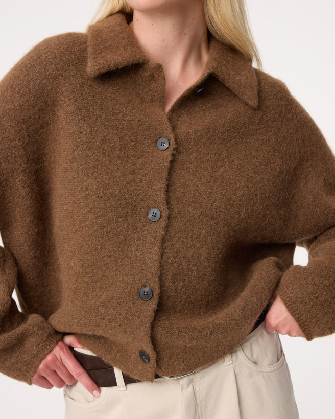 Gigi Cardigan | Mid Brown