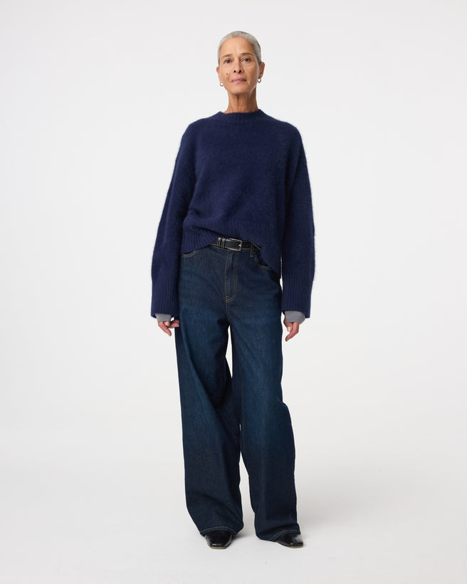 Wolf Pullover | Night Blue