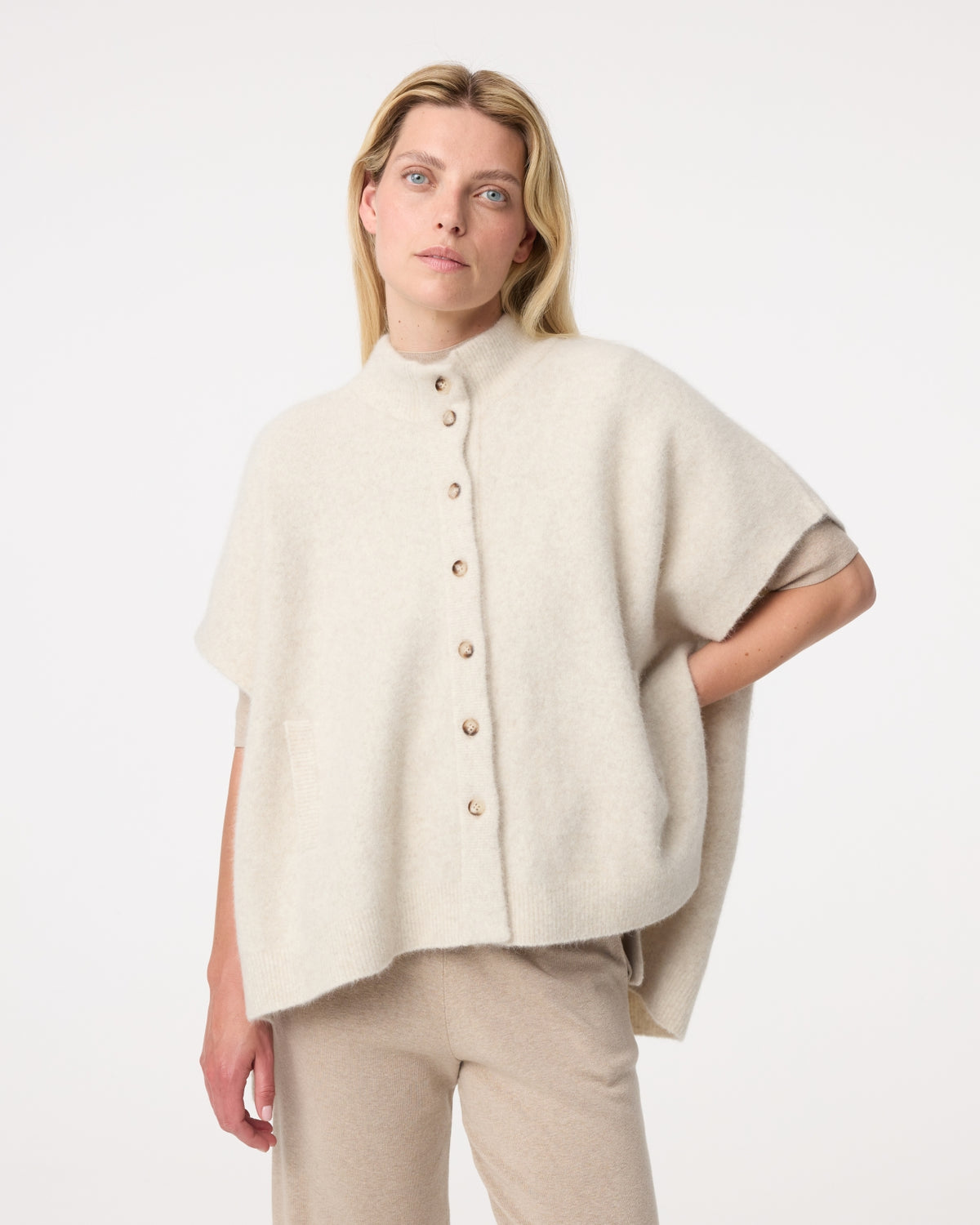 Tove Poncho | Greige