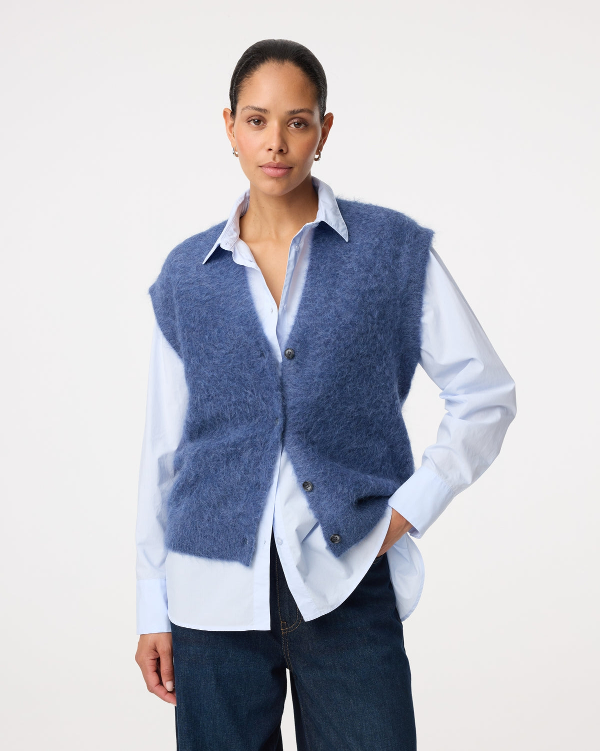 Constanze Cardigan | Mid blue