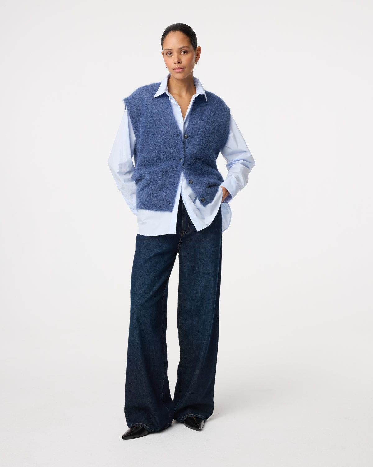 Constanze Cardigan | Mid blue