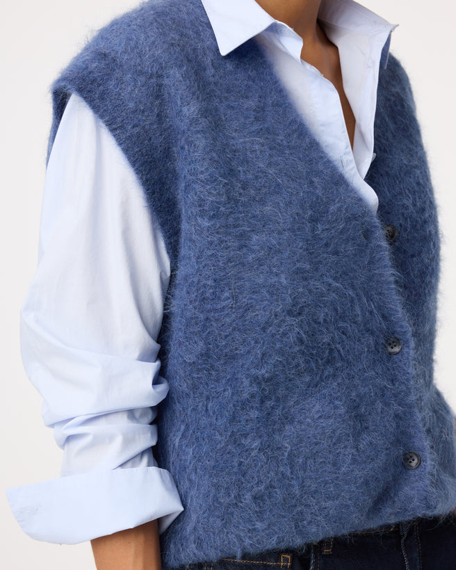 Constanze Cardigan | Mid blue