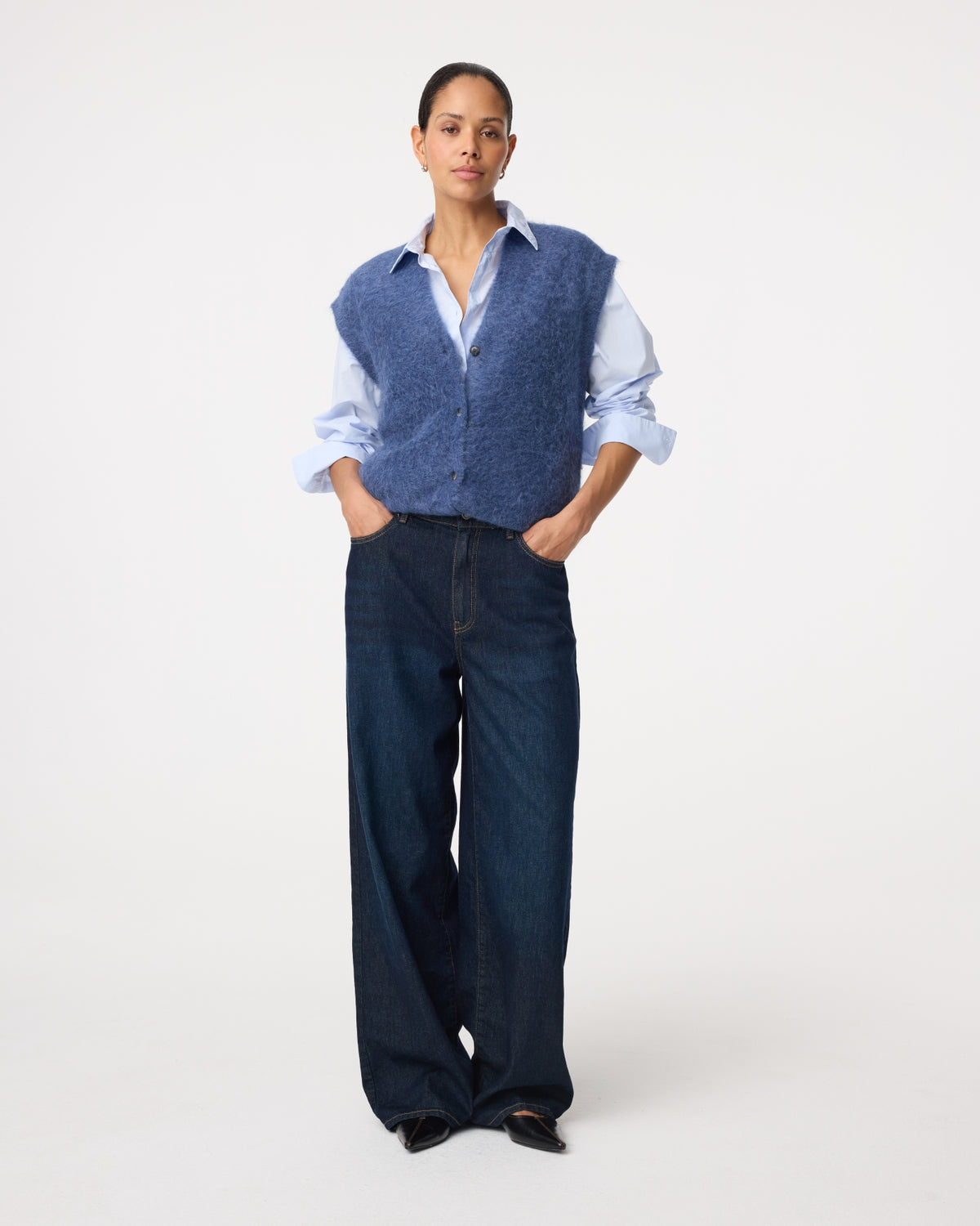 Constanze Cardigan | Mid blue