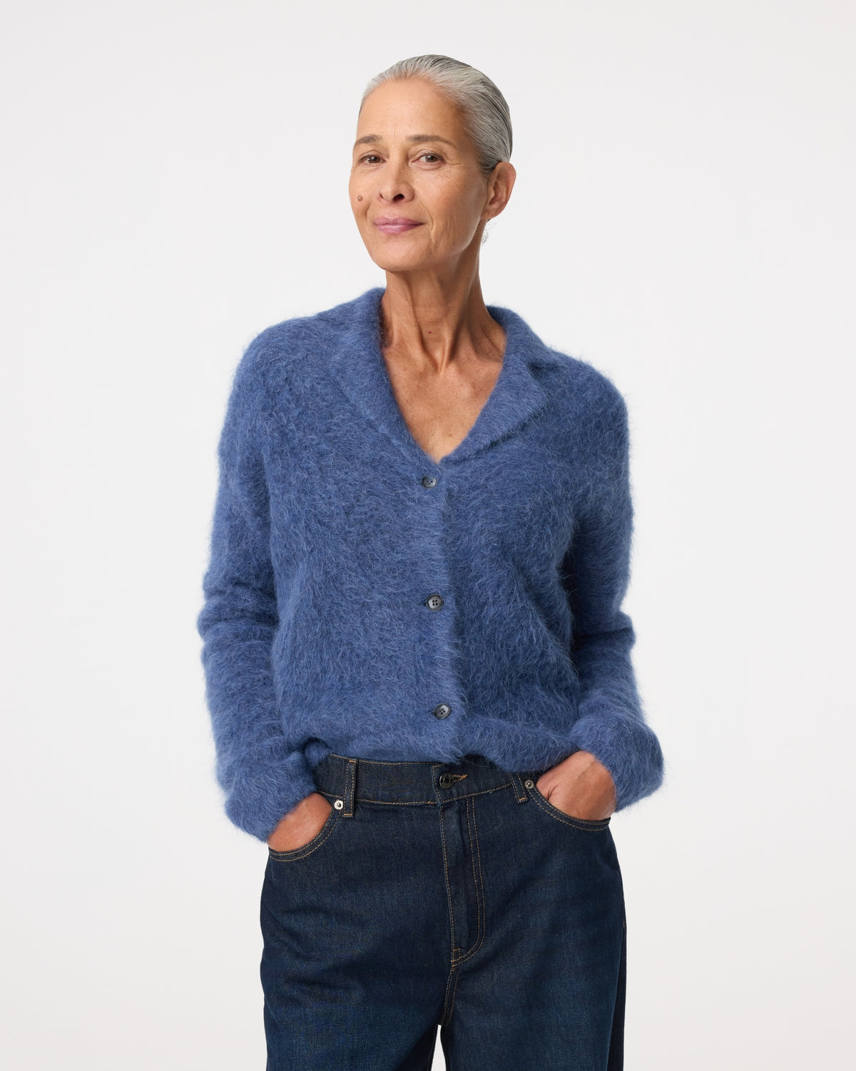 Niki Cardigan | Mid blue