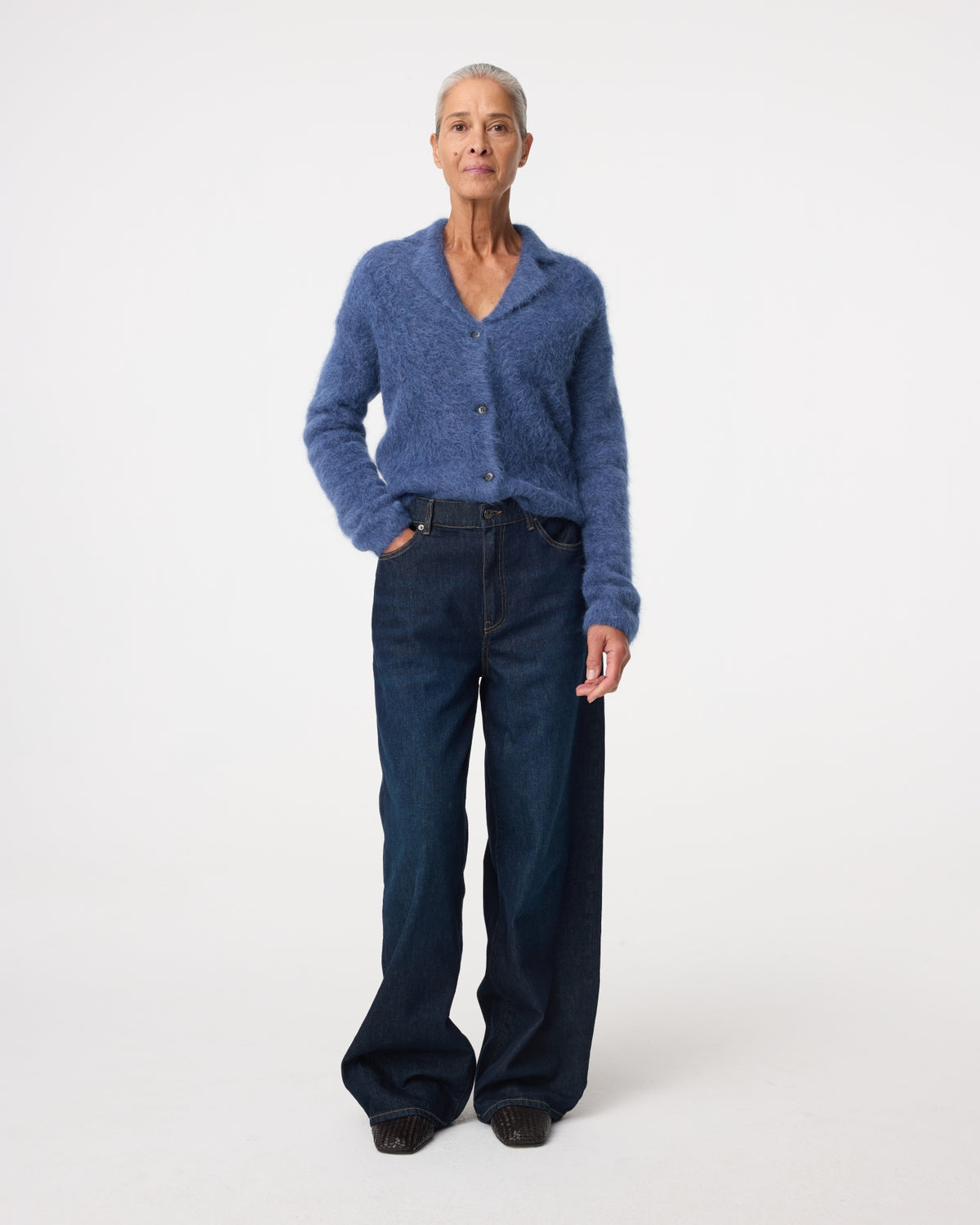 Niki Cardigan | Mid blue