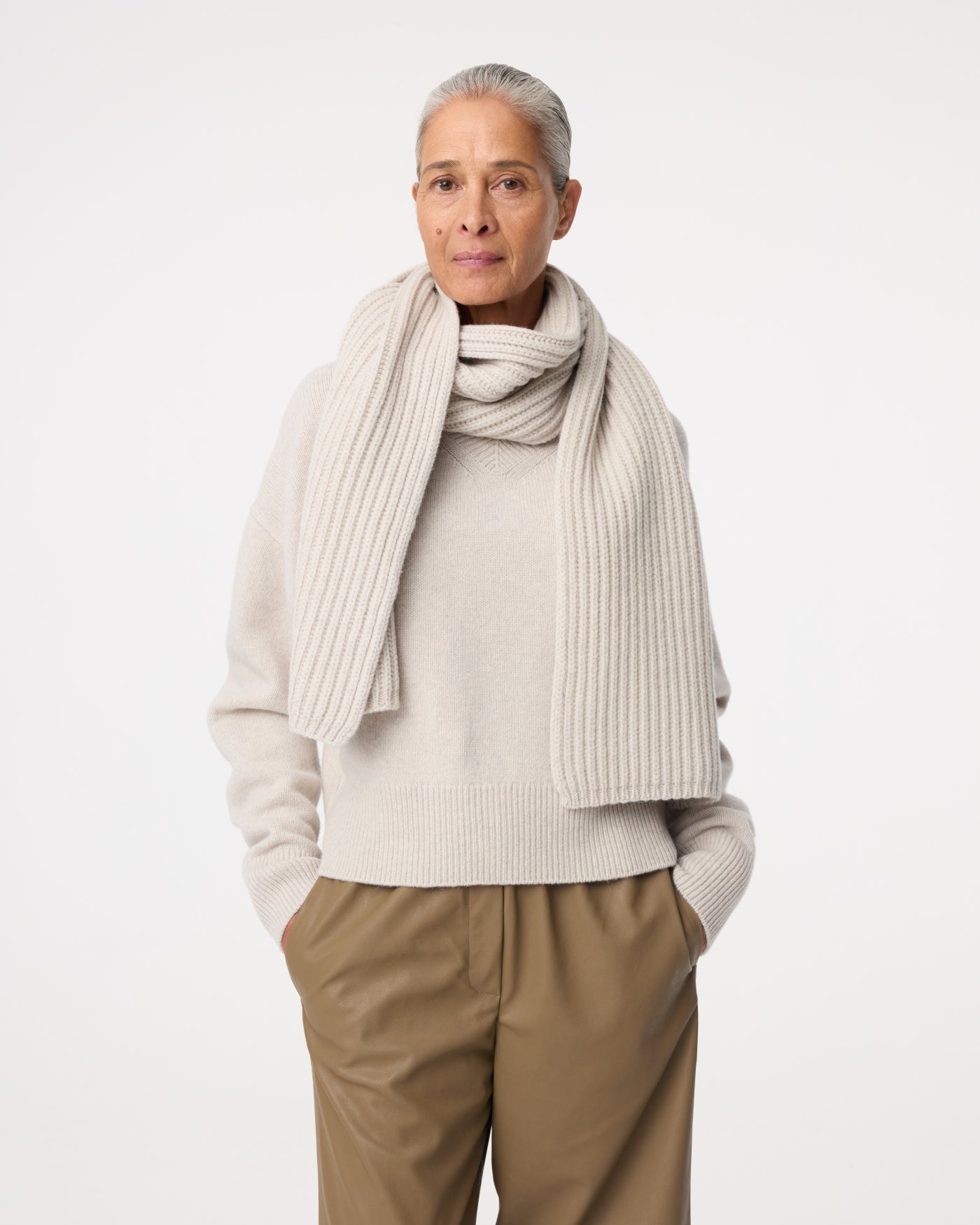 Beatrice Scarf | Greige