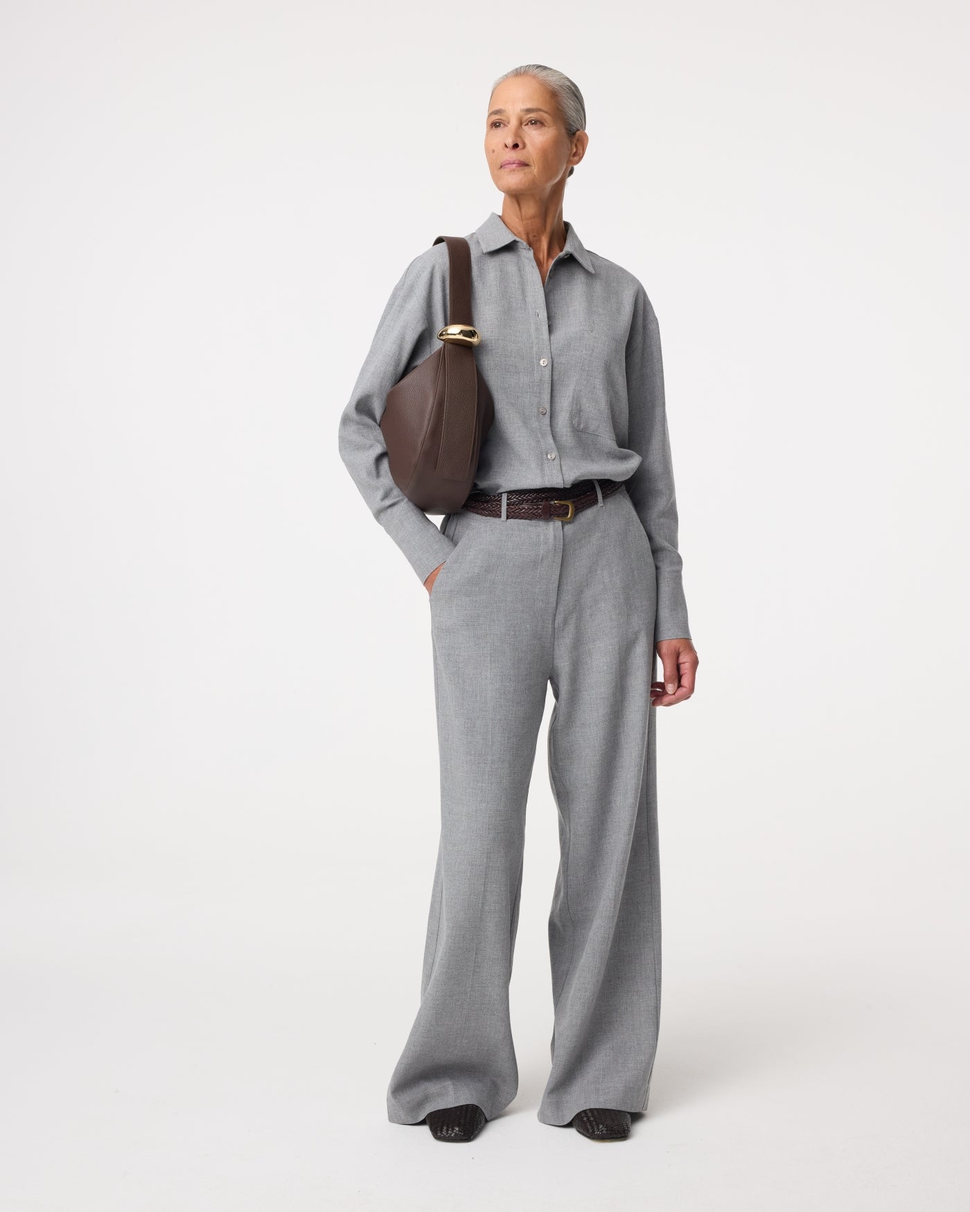Kirù - Zaha Buckle Bag | Mid Brown