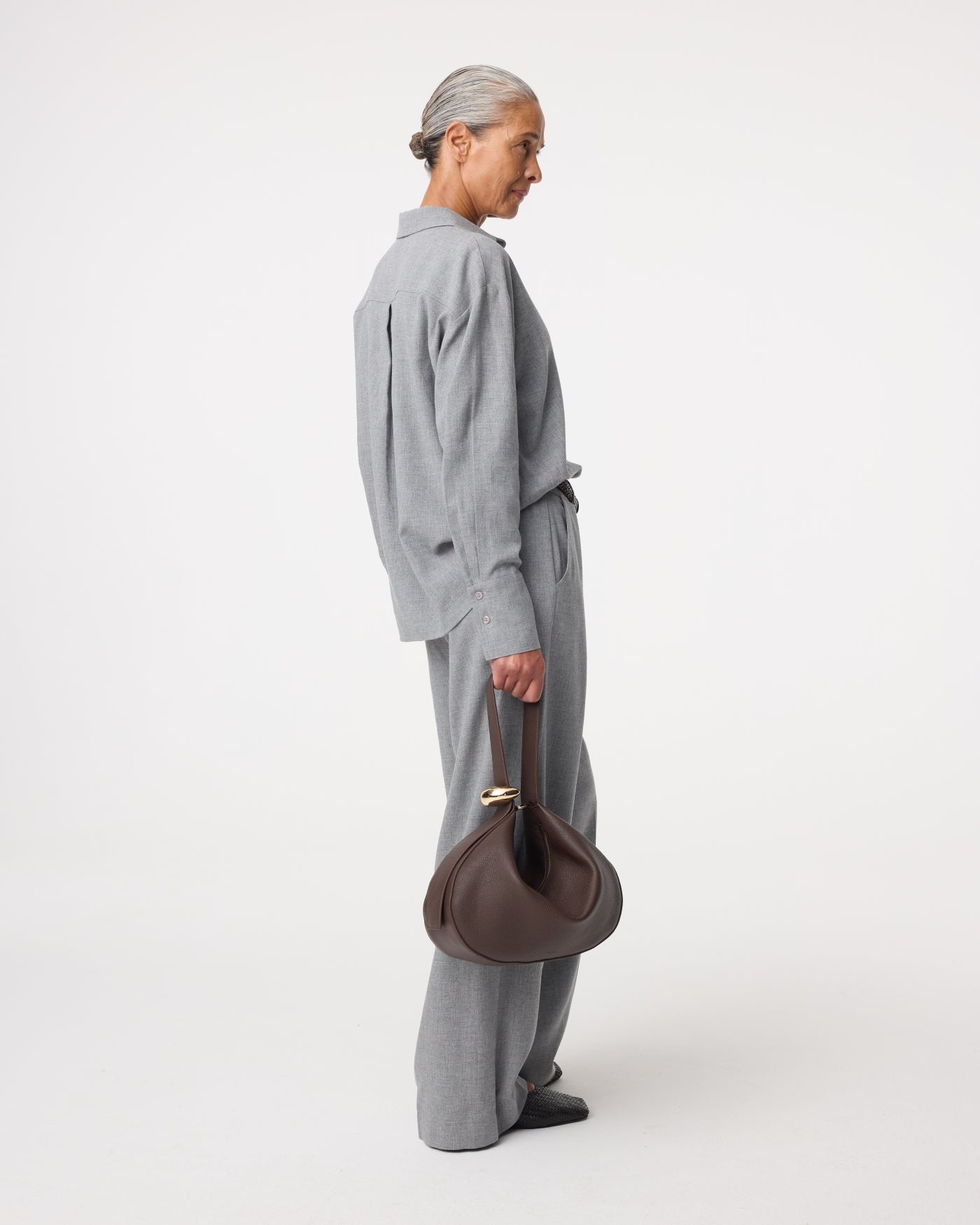 Kirù - Zaha Buckle Bag | Mid Brown